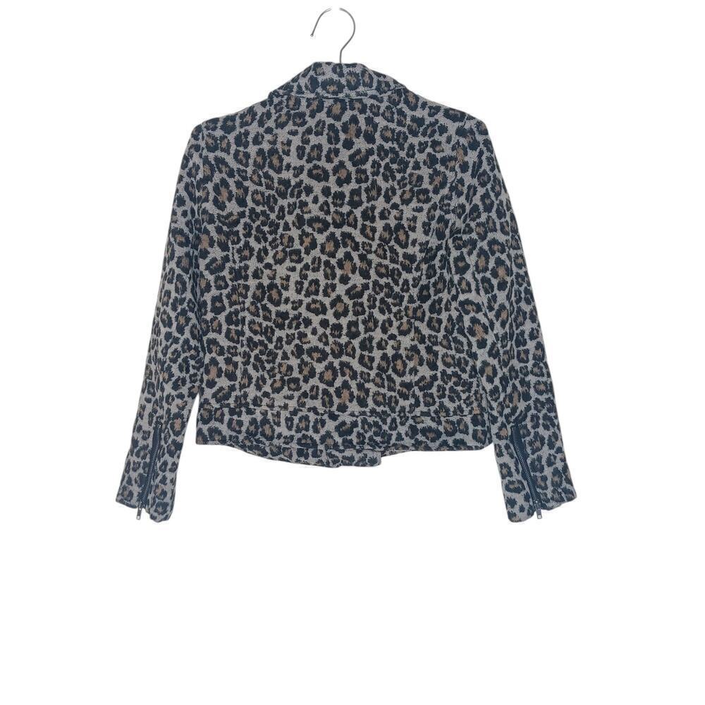 Cupcakes & Cashmere Margaux Wool-blend Jacket in Cheetah Moto Animal Print SZ S - Picture 9 of 16